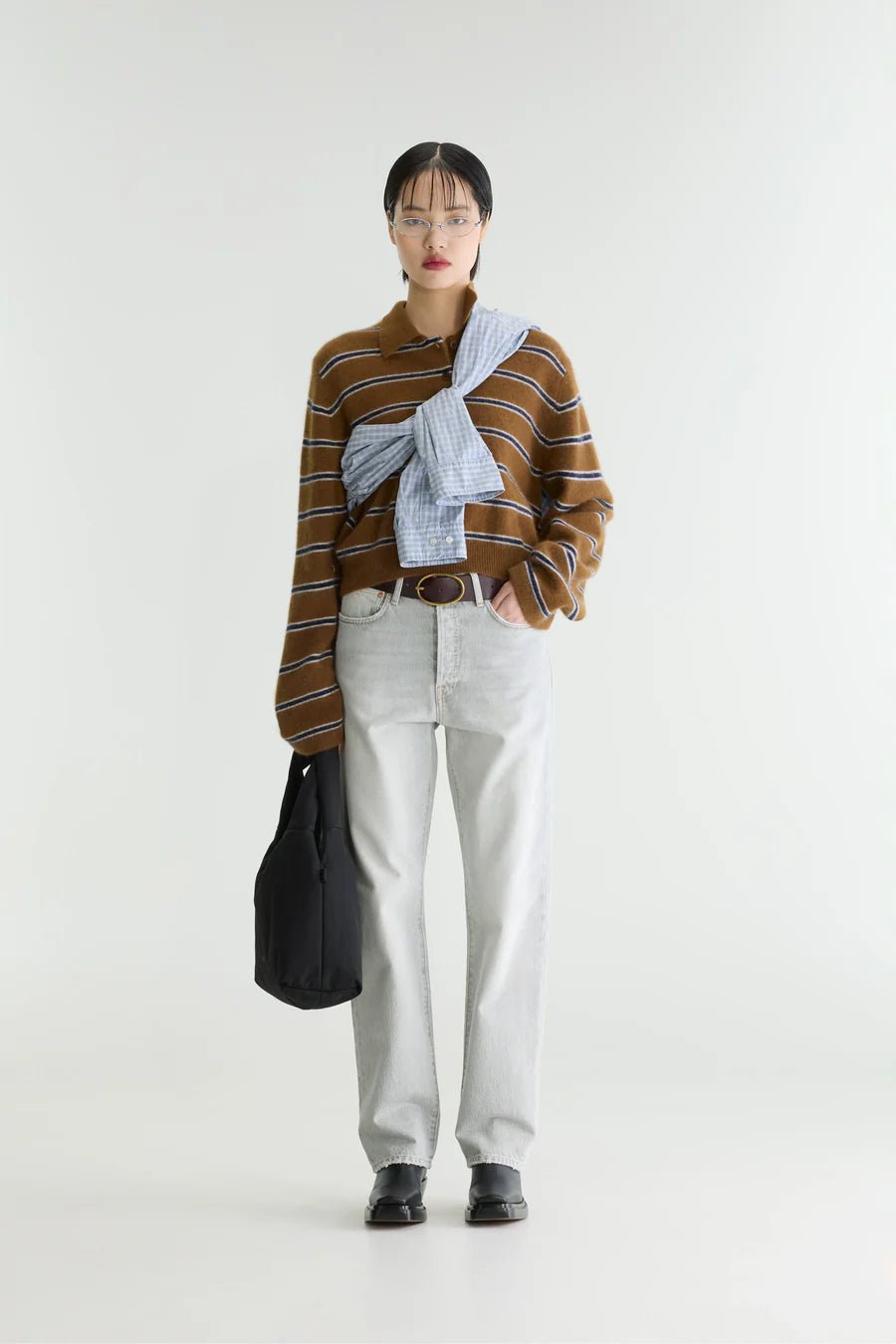 Bellerose Dussyr Striped Polo Sweater Stripe E - Steranko Clothing Manchester