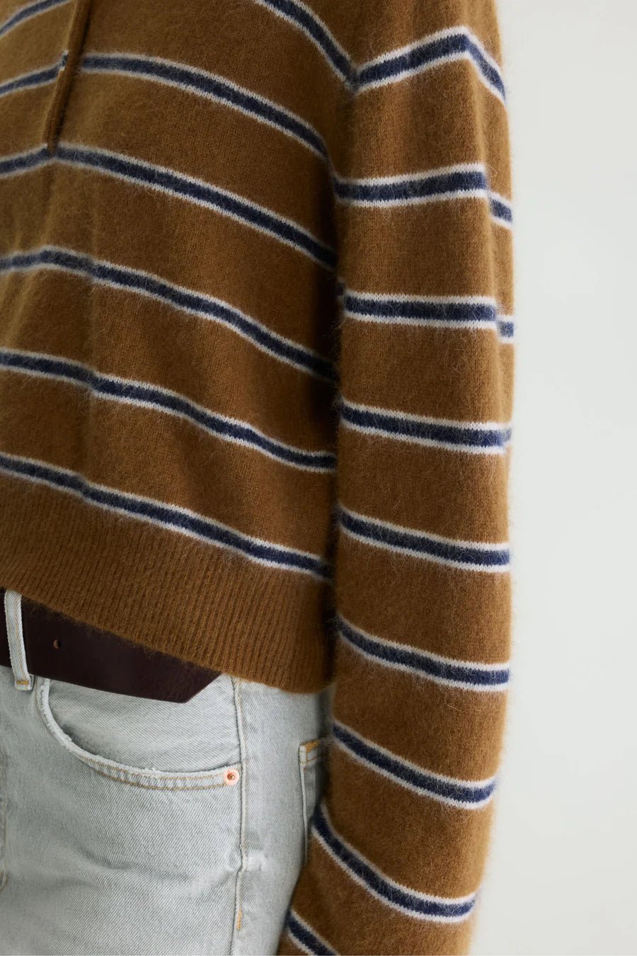 Bellerose Dussyr Striped Polo Sweater Stripe E - Steranko Clothing Manchester