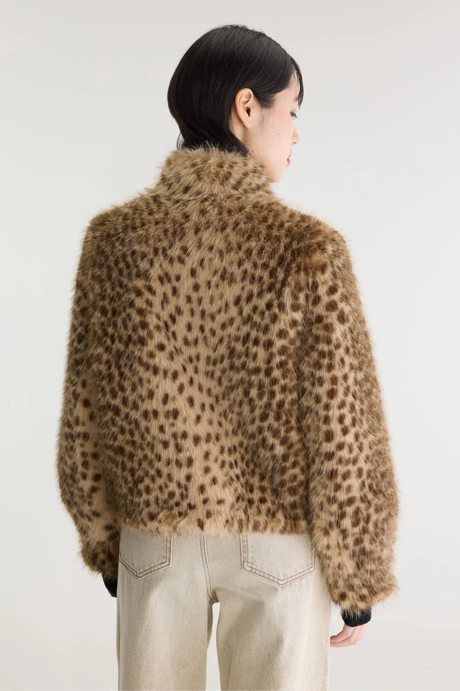 Bellerose Enjoy Faux Fur Jacket Leopard Print - Steranko Clothing Manchester