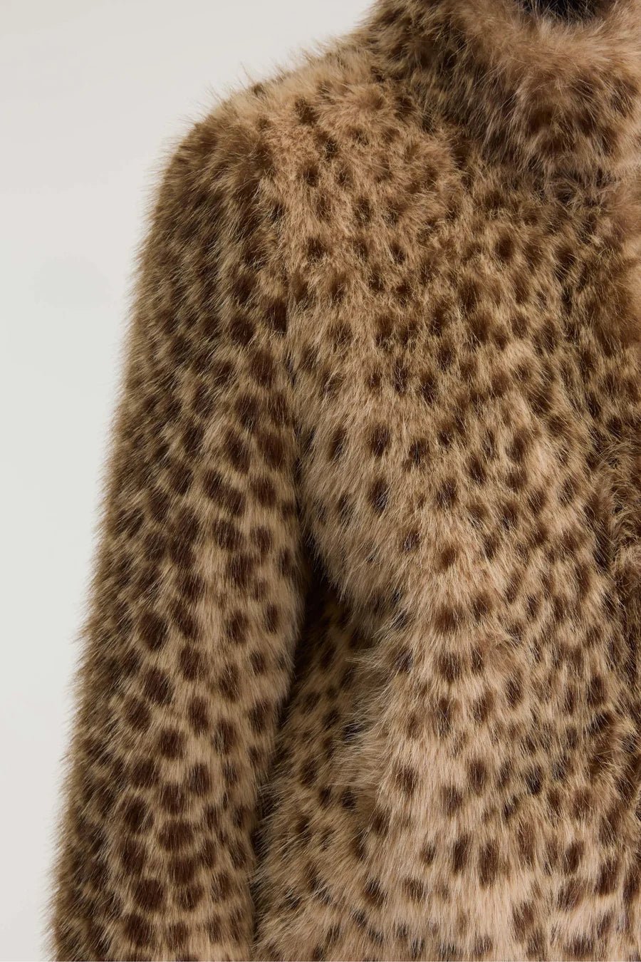 Bellerose Enjoy Faux Fur Jacket Leopard Print - Steranko Clothing Manchester