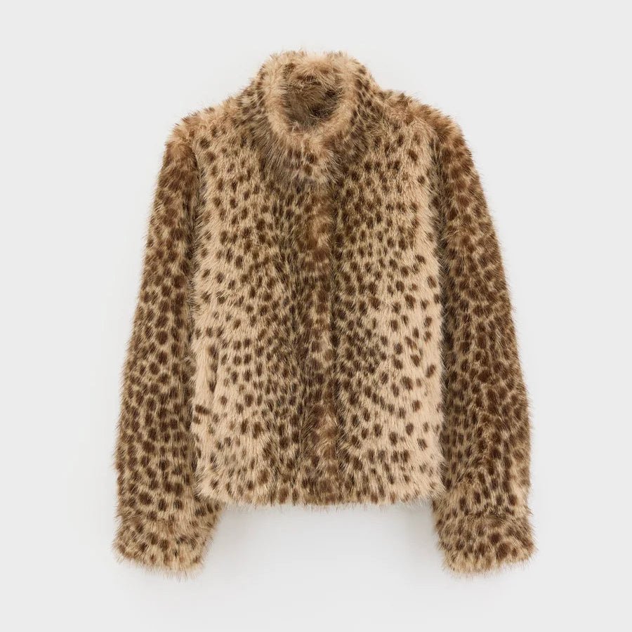 Bellerose Enjoy Faux Fur Jacket Leopard Print - Steranko Clothing Manchester