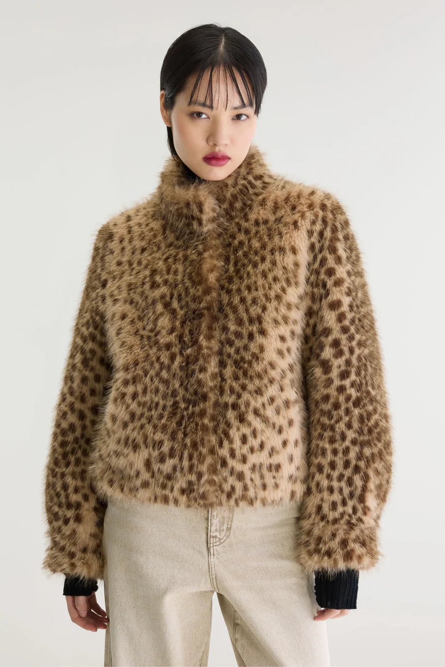 Bellerose Enjoy Faux Fur Jacket Leopard Print - Steranko Clothing Manchester