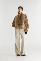 Bellerose Enjoy Faux Fur Jacket Leopard Print - Steranko Clothing Manchester