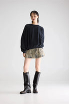 Bellerose Finko Oversized Sweatshirt Navy - Steranko Clothing Manchester