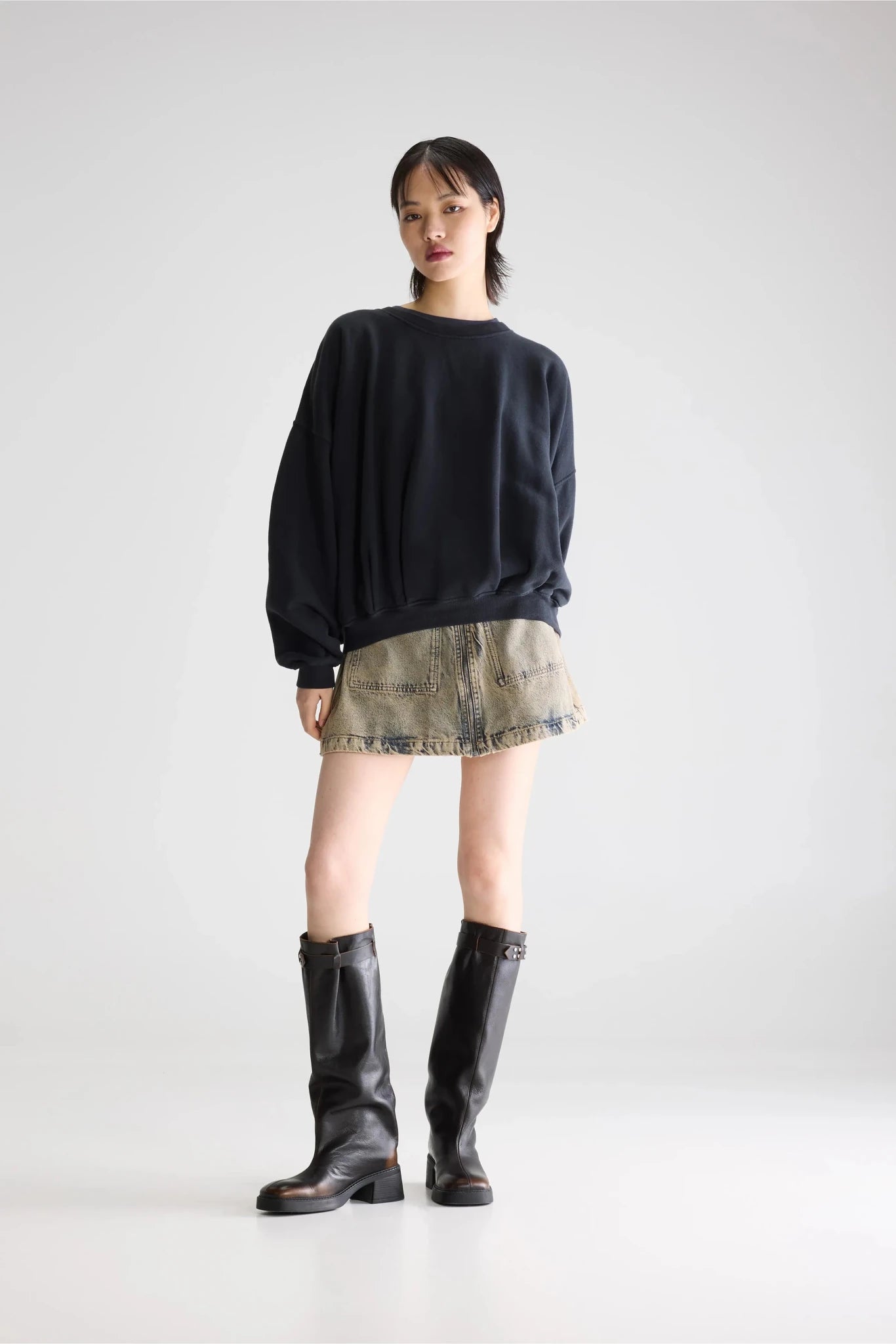 Bellerose Finko Oversized Sweatshirt Navy - Steranko Clothing Manchester