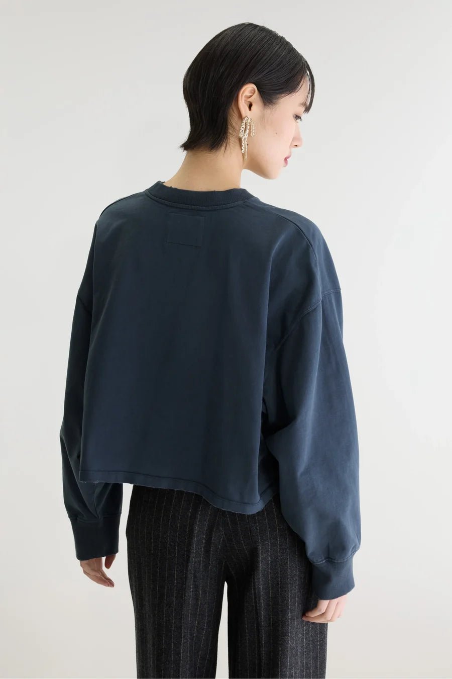 Bellerose Franto Long Sleeve T-Shirt Navy - Steranko Clothing Manchester