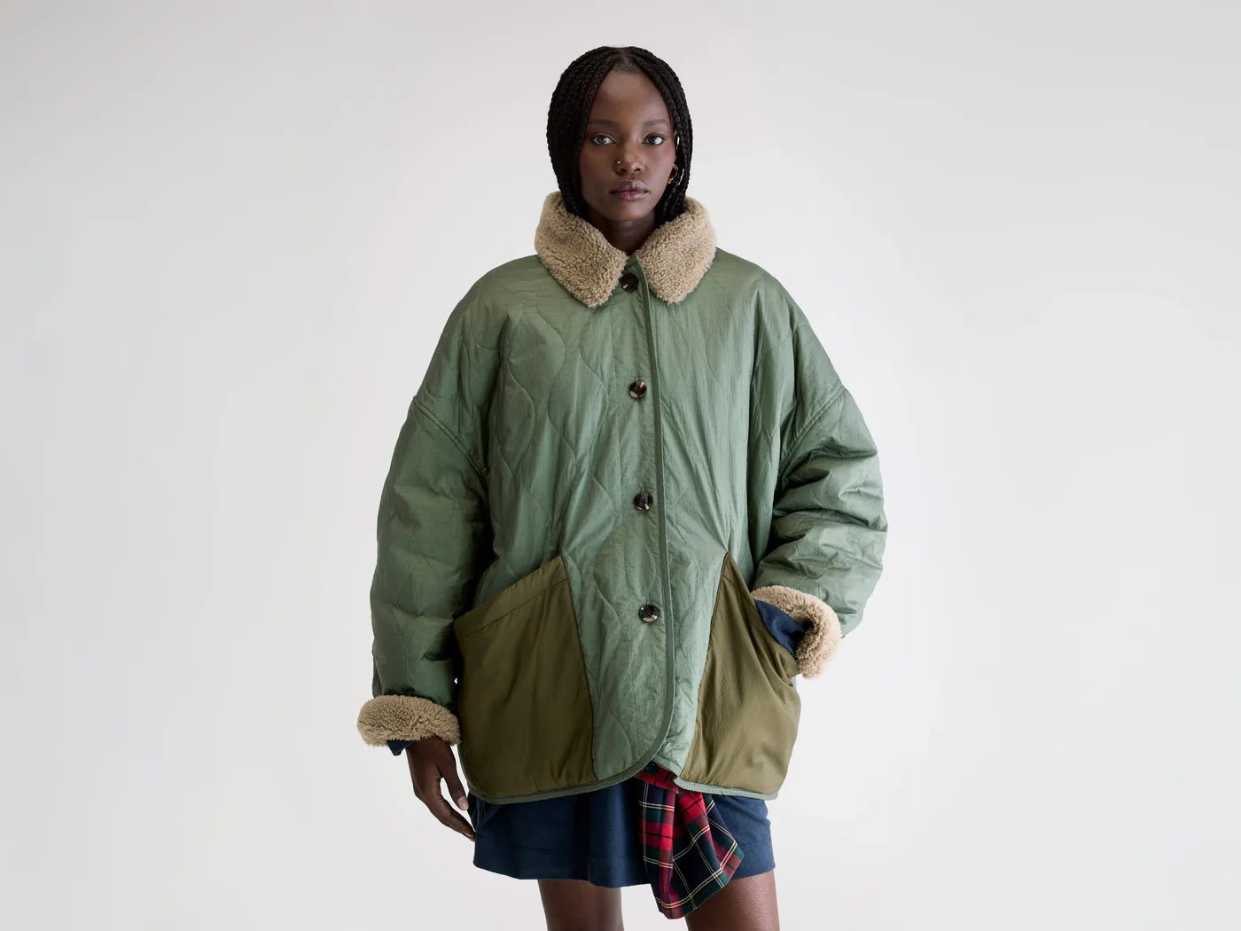 Bellerose Hampton Reversible Jacket Eucalyptus - Steranko Clothing Manchester