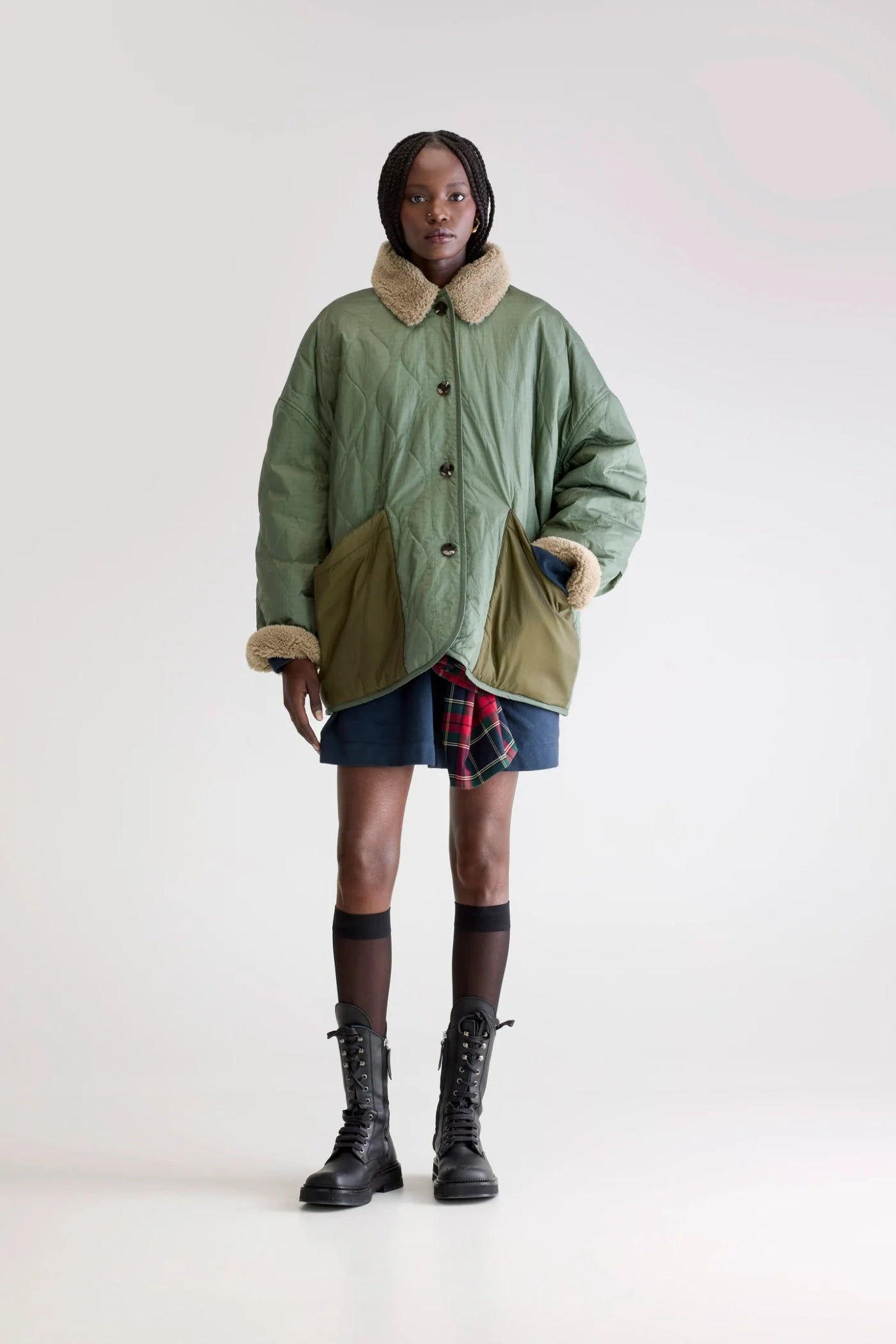 Bellerose Hampton Reversible Jacket Eucalyptus - Steranko Clothing Manchester