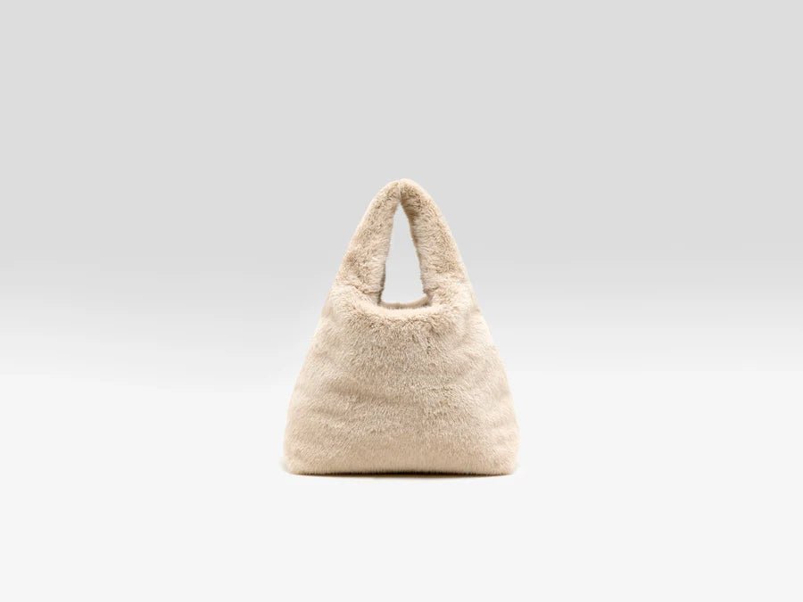 Bellerose Helga Faux-Fur Handbag Stone - Steranko Clothing Manchester