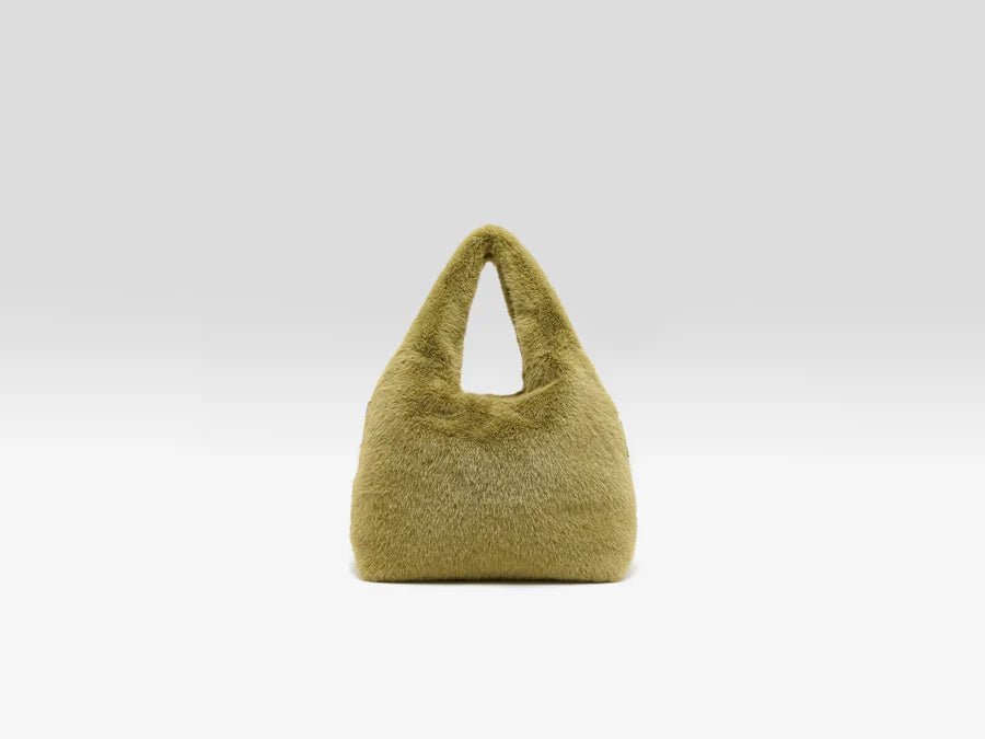 Bellerose Helga Faux-Fur Handbag Tilleul - Steranko Clothing Manchester