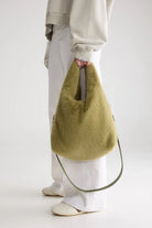 Bellerose Helga Faux-Fur Handbag Tilleul - Steranko Clothing Manchester