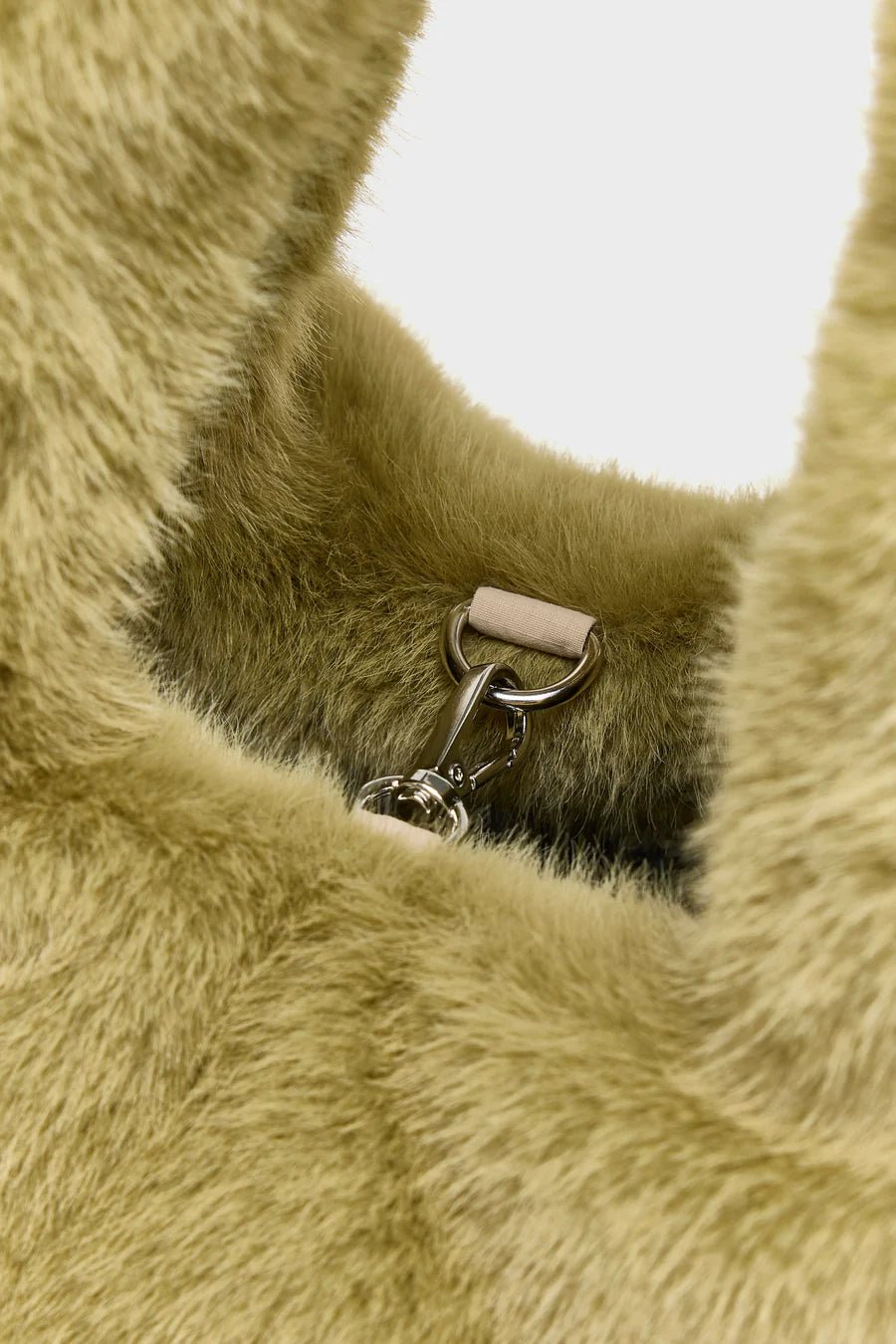 Bellerose Helga Faux-Fur Handbag Tilleul - Steranko Clothing Manchester