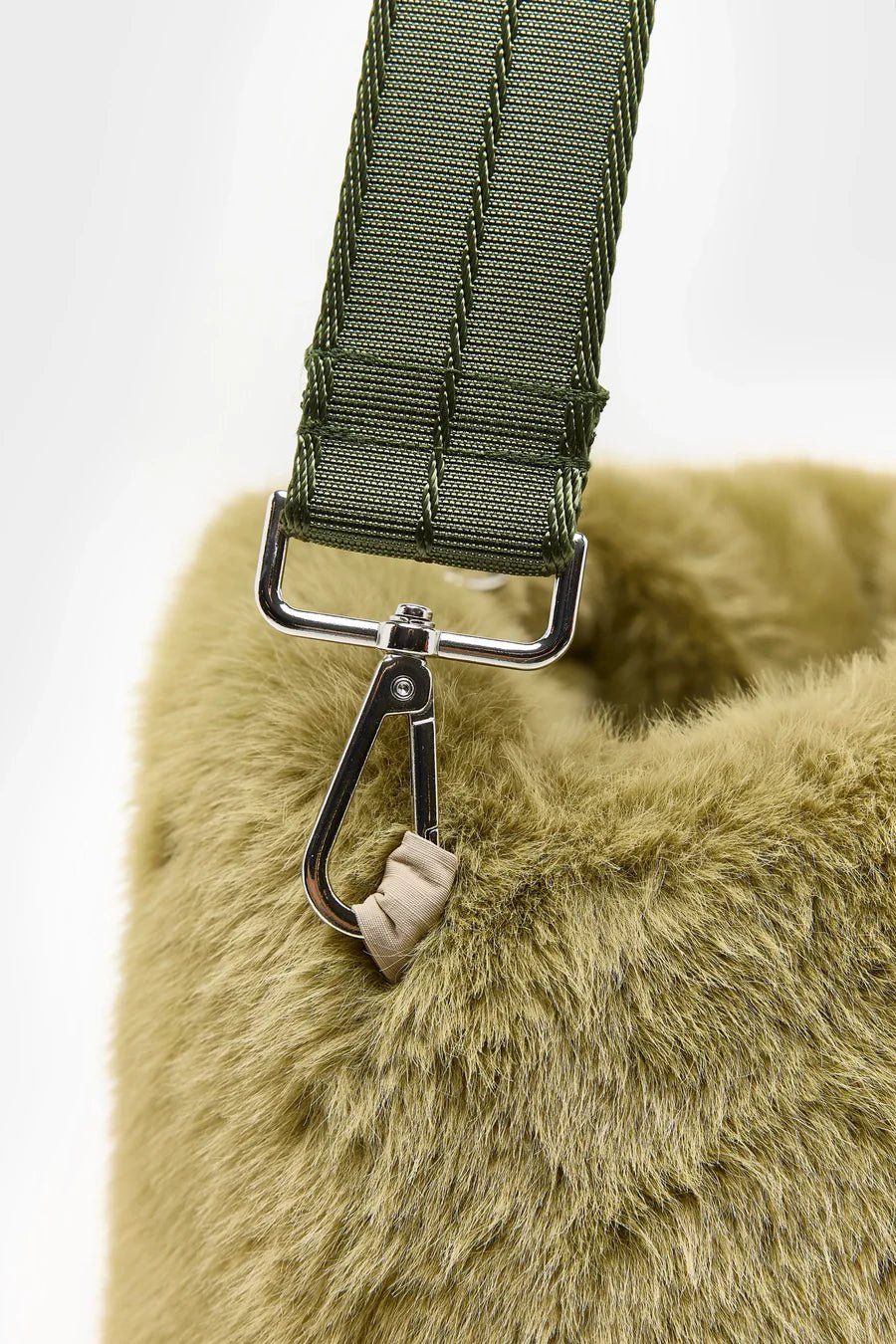 Bellerose Helga Faux-Fur Handbag Tilleul - Steranko Clothing Manchester