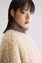 Bellerose Jallis Faux Fur Jacket Swan - Steranko Clothing Manchester