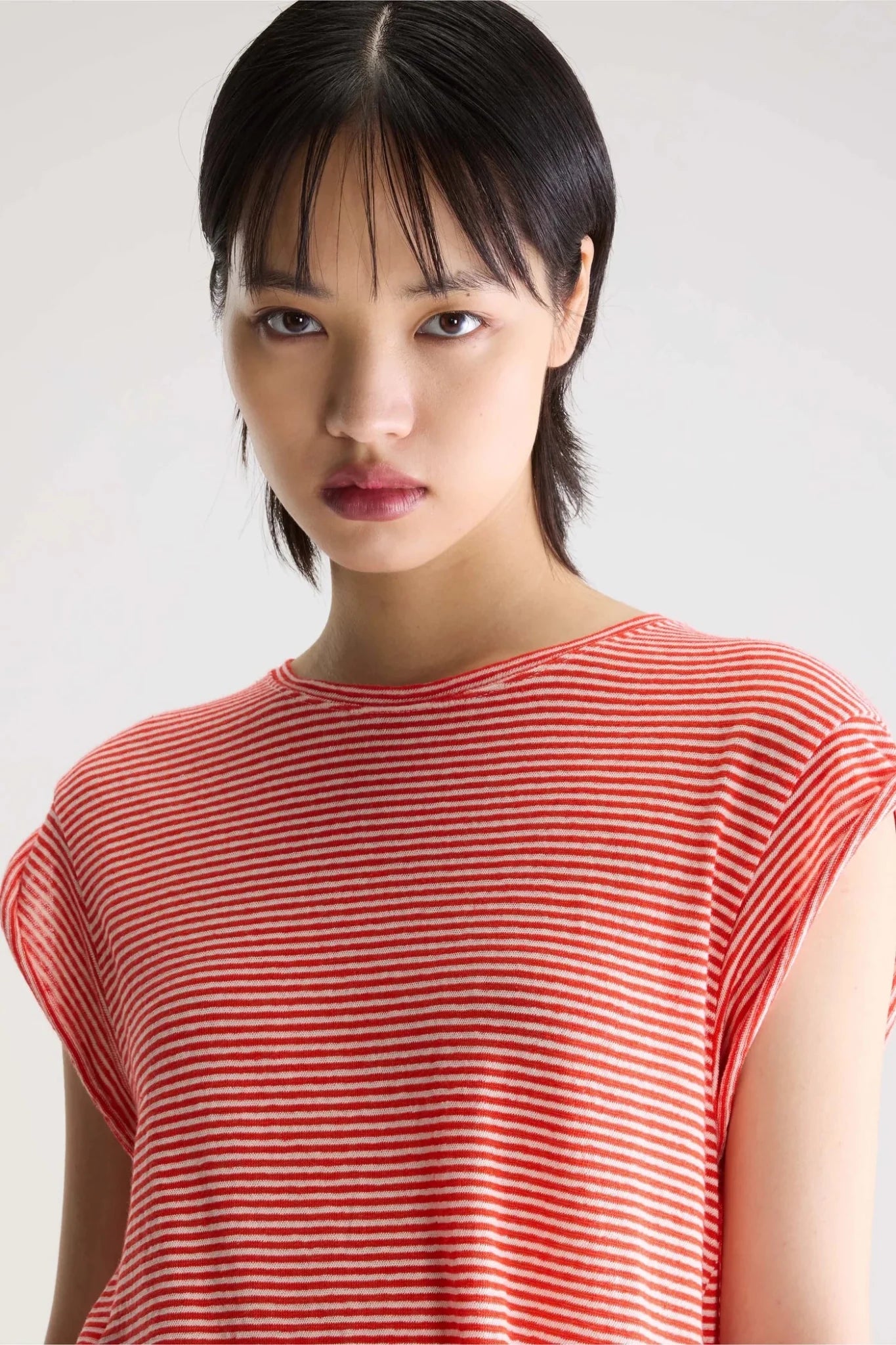 Bellerose Vlyn Sleeveless Knitted T-Shirt Stripe B - Steranko Clothing Manchester
