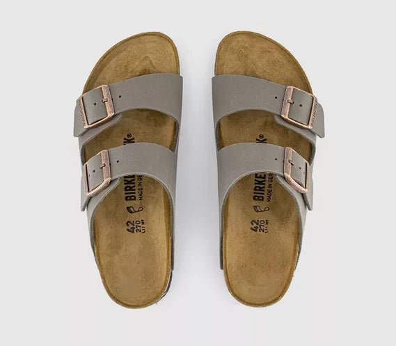 Birkenstock Arizona Birko - Flor Nubuck Stone - Steranko Clothing Manchester