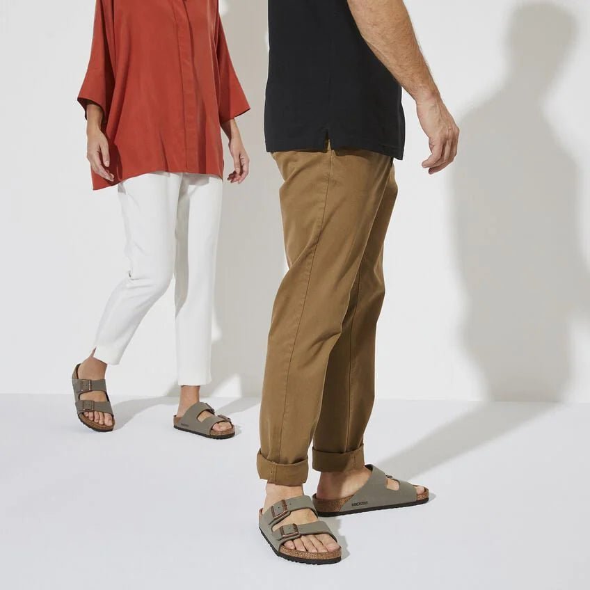 Birkenstock Arizona Birko - Flor Nubuck Stone - Steranko Clothing Manchester