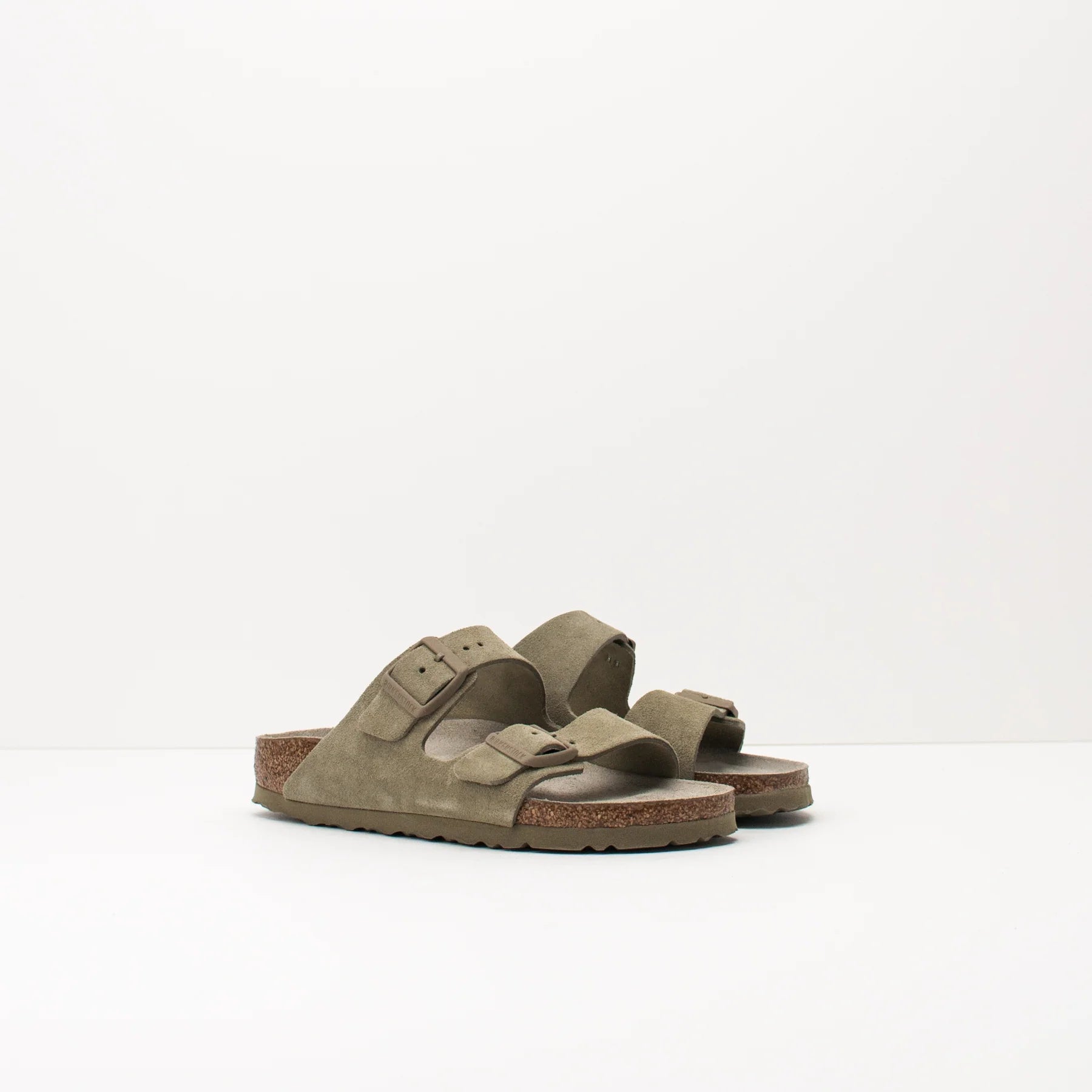 Birkenstock Arizona Soft Footbed Suede Faded Khaki - Steranko Clothing Manchester