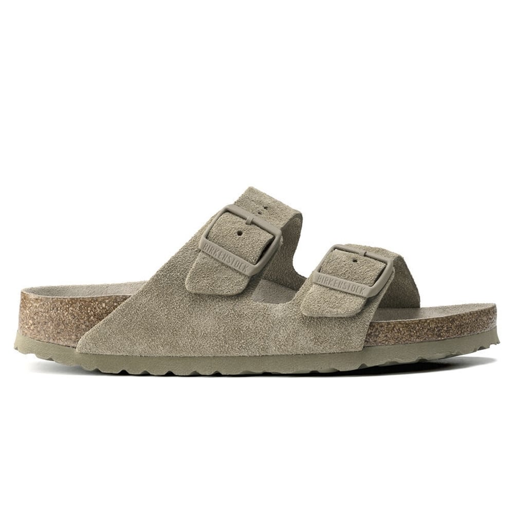 Birkenstock Arizona Soft Footbed Suede Faded Khaki - Steranko Clothing Manchester
