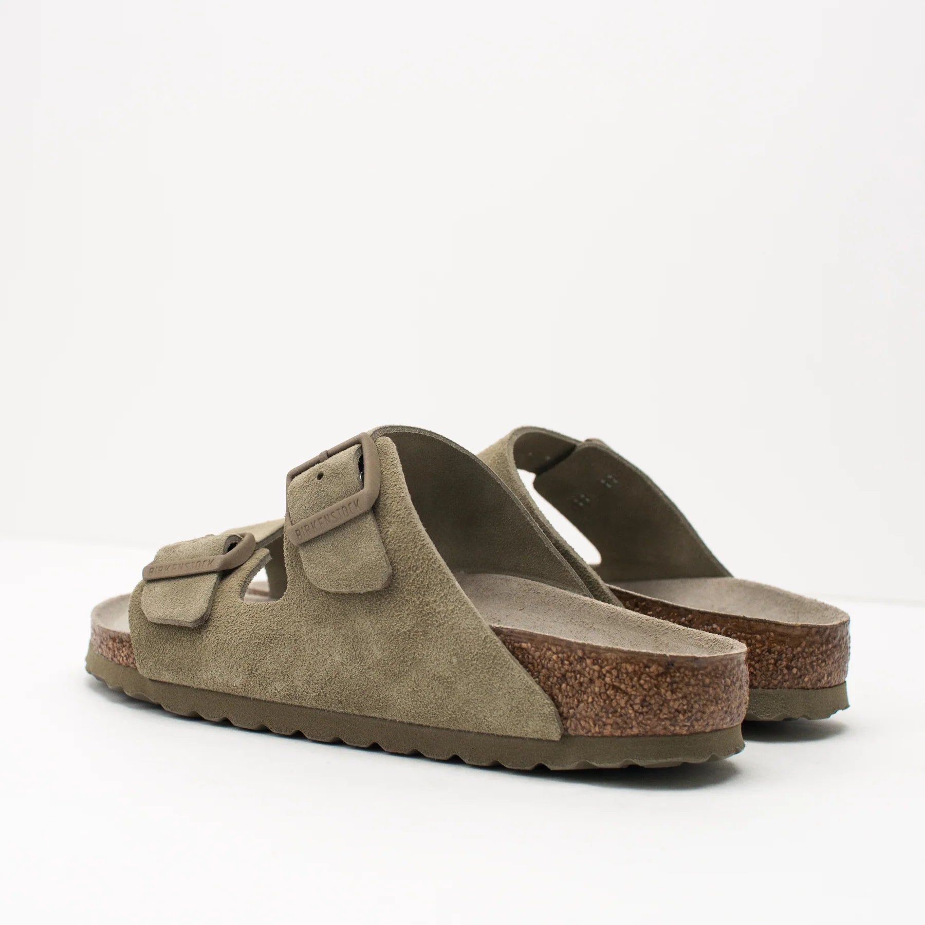 Birkenstock Arizona Soft Footbed Suede Faded Khaki - Steranko Clothing Manchester
