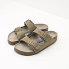 Birkenstock Arizona Soft Footbed Suede Faded Khaki - Steranko Clothing Manchester