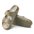 Birkenstock Arizona Soft Footbed Suede Leather Faded Khaki - Steranko Clothing Manchester