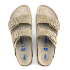 Birkenstock Arizona Soft Footbed Suede Leather Faded Khaki - Steranko Clothing Manchester