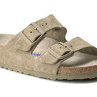 Birkenstock Arizona Soft Footbed Suede Leather Faded Khaki - Steranko Clothing Manchester