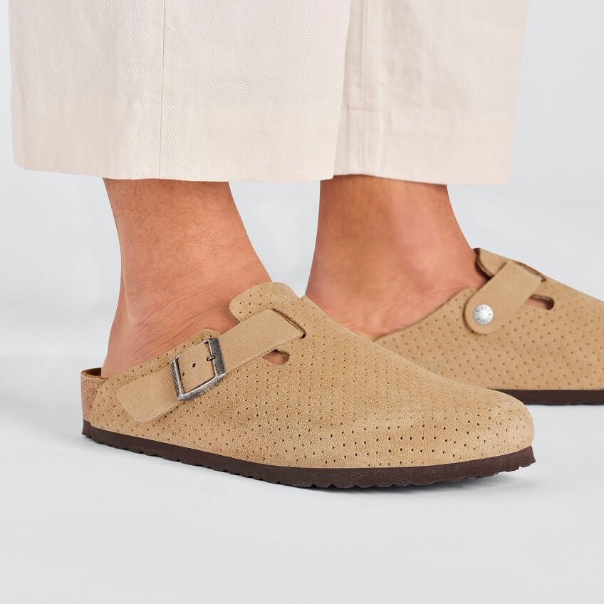 Birkenstock Boston Embossed Dots New Beige - Steranko Clothing Manchester