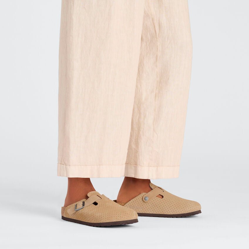Birkenstock Boston Embossed Dots New Beige - Steranko Clothing Manchester
