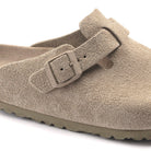 Birkenstock Boston Soft Footbed Suede Leather - Faded Khaki - Steranko Clothing Manchester