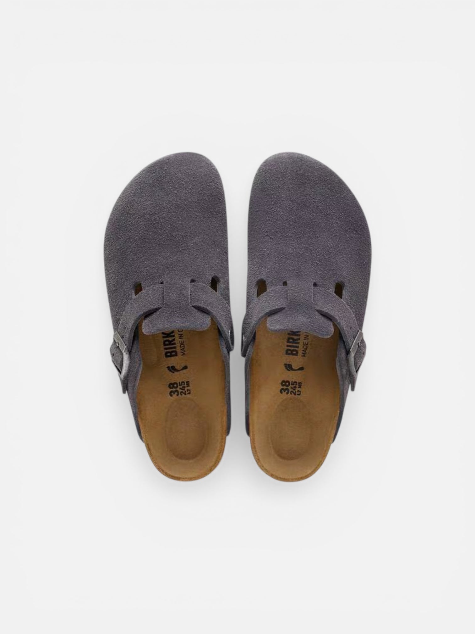 Birkenstock Boston Suede Leather Charcoal (M) - Steranko Clothing Manchester