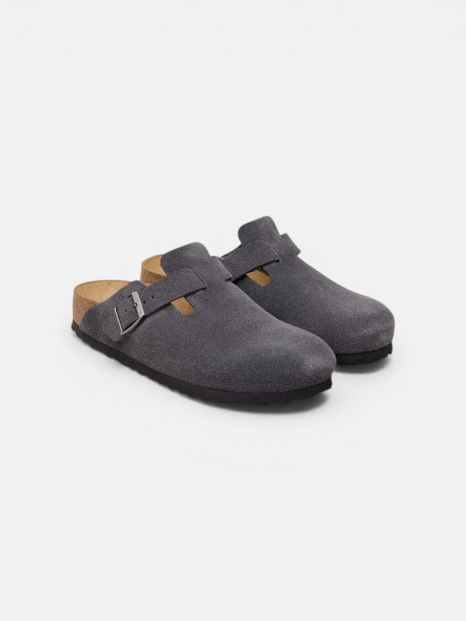 Birkenstock Boston Suede Leather Charcoal (M) - Steranko Clothing Manchester