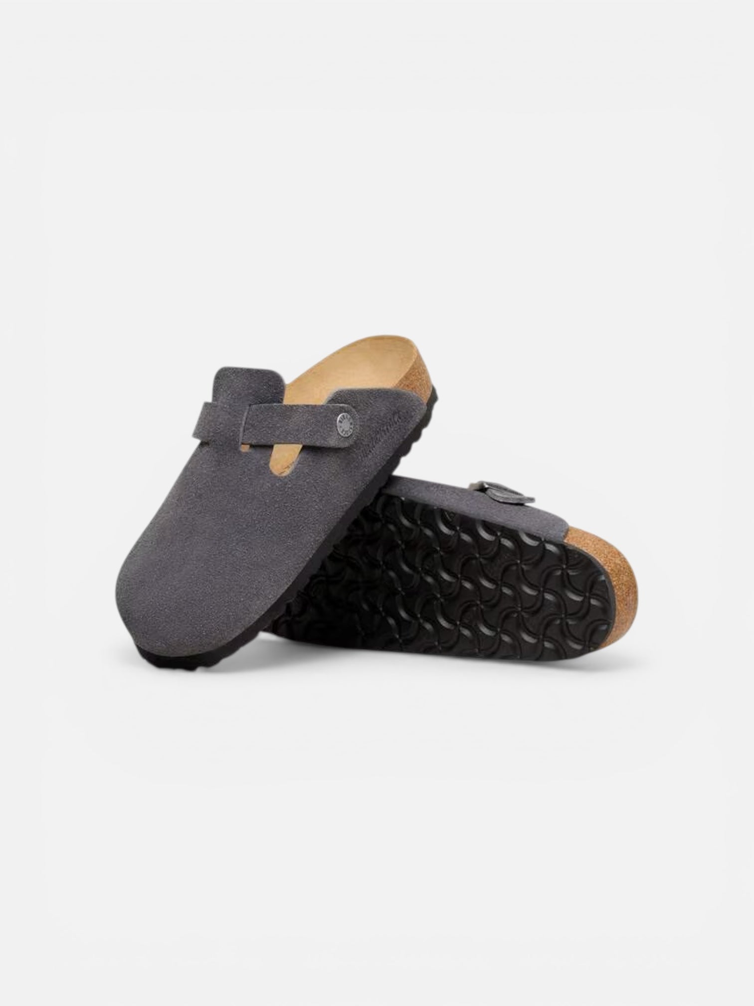 Birkenstock Boston Suede Leather Charcoal (M) - Steranko Clothing Manchester