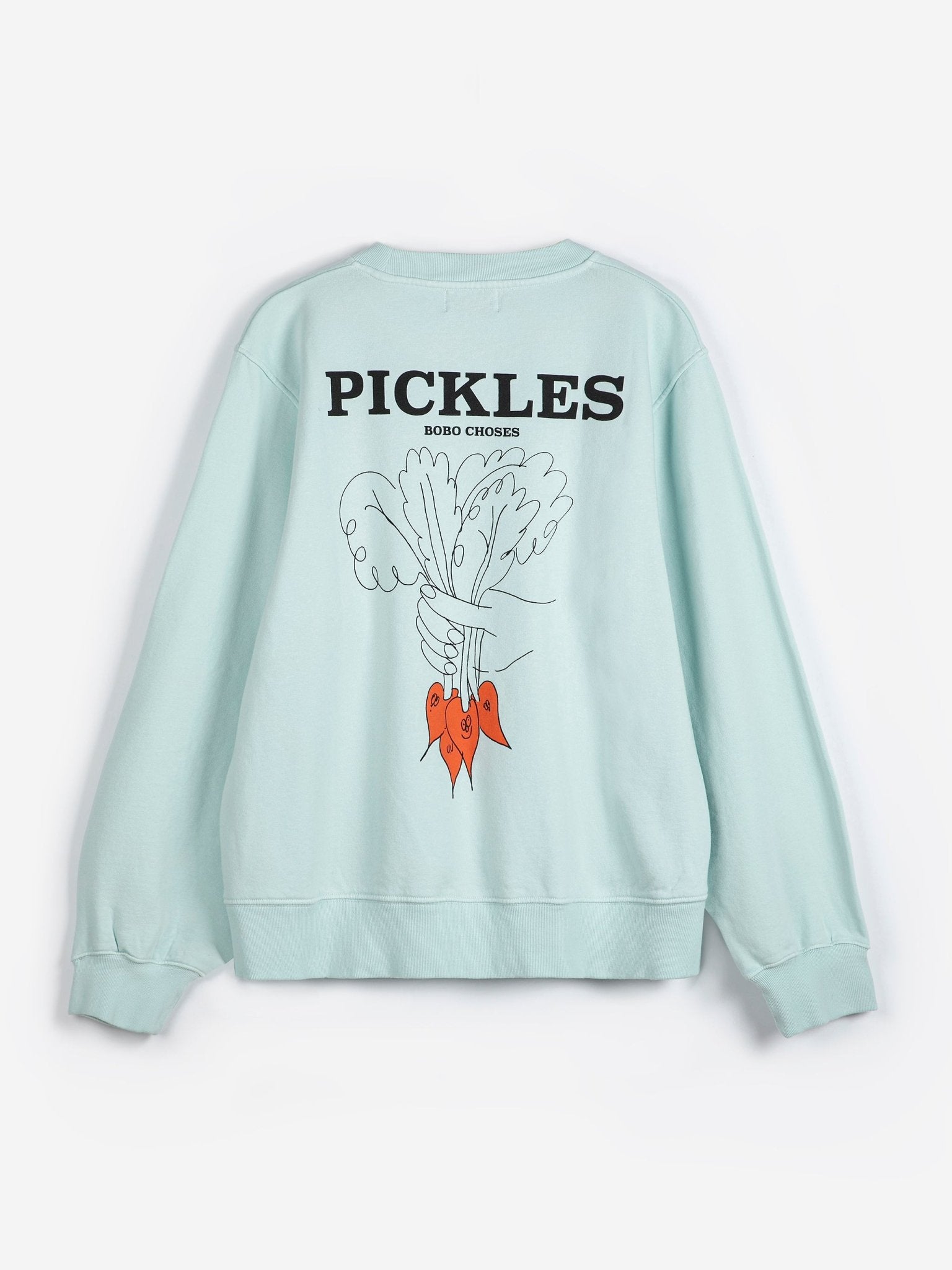 Bobo Choses Bunch of Vegetables Straight Sweatshirt Light Blue - Steranko Clothing Manchester
