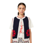 Bobo Choses Flower Knitted Vest Navy Blue - Steranko Clothing Manchester
