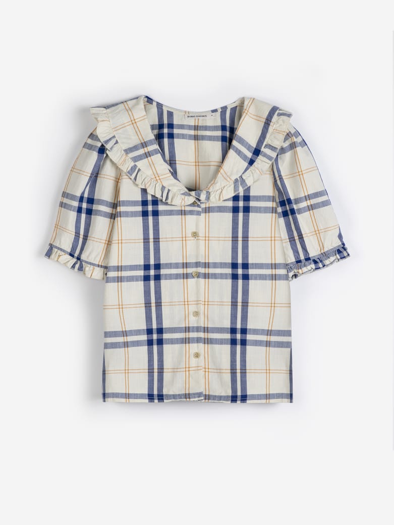 Bobo Choses Fun Tartan Collar Shirt Off - White - Steranko Clothing Manchester