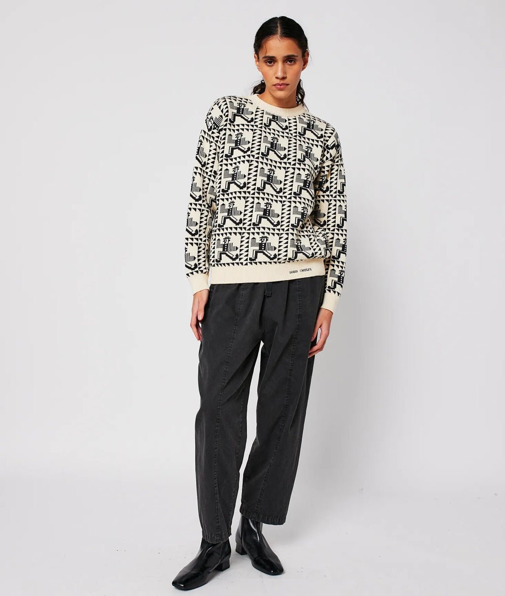 Bobo Choses Mr Pencil Jacquard Relaxed Jumper - Steranko Clothing Manchester