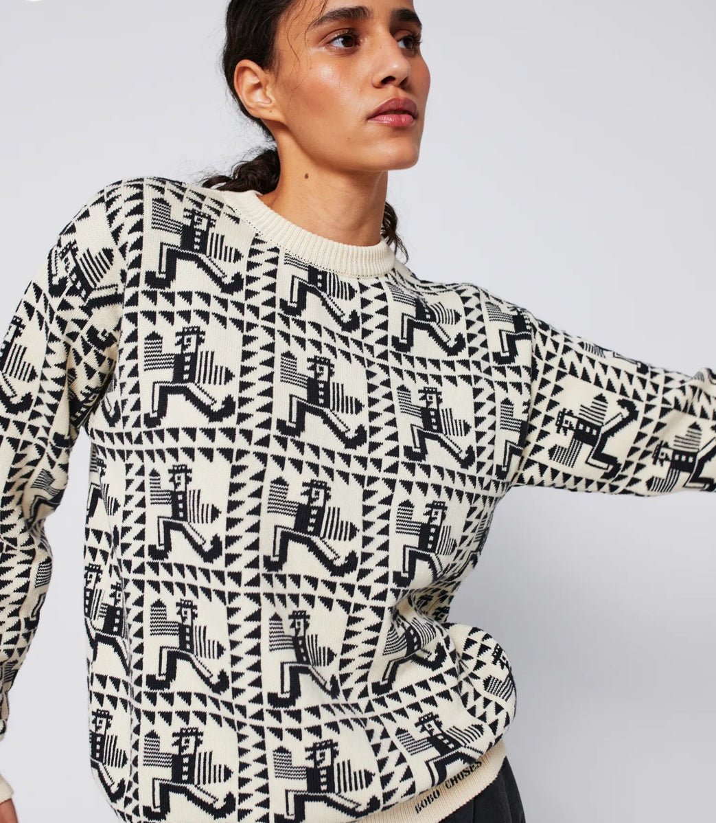 Bobo Choses Mr Pencil Jacquard Relaxed Jumper - Steranko Clothing Manchester