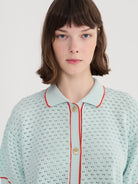 Bobo Choses Openwork Knitted Cardigan Lt Blue - Steranko Clothing Manchester