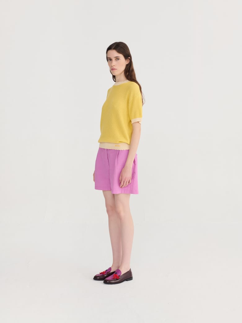 Bobo Choses Openwork Knitted SS Jumper Pale Yellow - Steranko Clothing Manchester