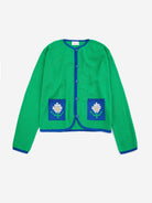 Bobo Choses Pixel Daisy Fine Cotton Cardigan Green - Steranko Clothing Manchester