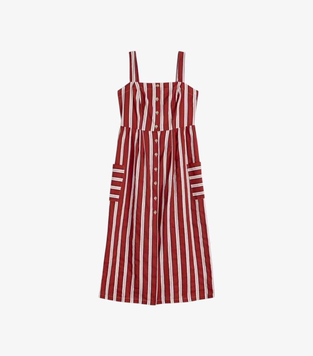 Bobo Choses Striped Evasé Strap Dress Red / White - Steranko Clothing Manchester