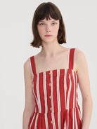 Bobo Choses Striped Evasé Strap Dress Red / White - Steranko Clothing Manchester