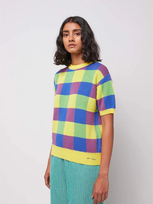 Bobo Choses Vichy Jacquard Jumper Multicolour - Steranko Clothing Manchester