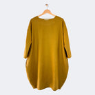 boniface Cocoon Dress Ochre Linen - Steranko Clothing Manchester