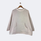 boniface Pouched Pocket Smock Neck Sweatshirt Natural Heather - Steranko Clothing Manchester
