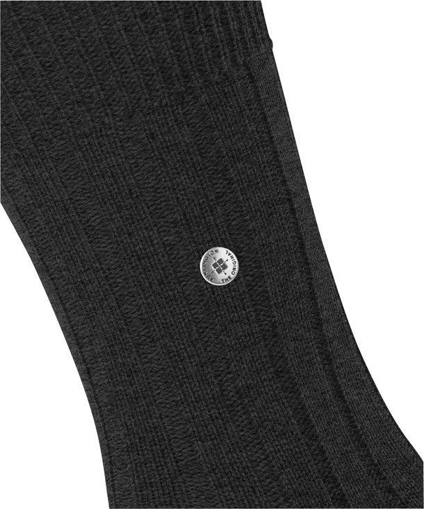Burlington Dover Sock Asphalt Melange - Steranko Clothing Manchester