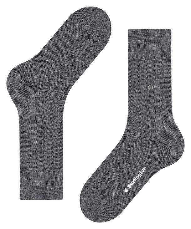 Burlington Dover Socks Dark Grey - Steranko Clothing Manchester