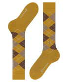 Burlington Marylebone Argyle Knee - High Socks Curry - Steranko Clothing Manchester